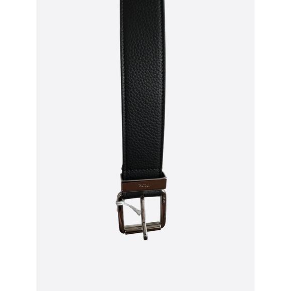 Dior Black Leather Silver Buckle Belt - Picture 3 of 5